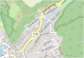 Nad Kapličkou v obci Srbsko - mapa ulice