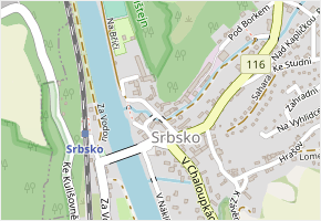Sokolská v obci Srbsko - mapa ulice