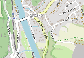 V Chaloupkách v obci Srbsko - mapa ulice