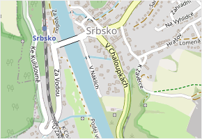 V Náklích v obci Srbsko - mapa ulice