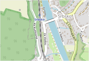 Za Vodou v obci Srbsko - mapa ulice