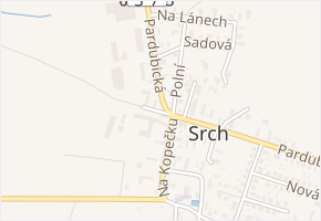 Boční v obci Srch - mapa ulice