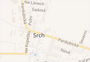 Družstevní v obci Srch - mapa ulice
