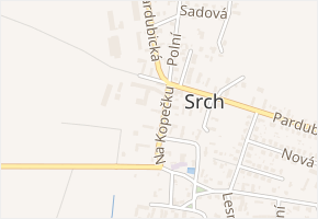 Na Kopečku v obci Srch - mapa ulice