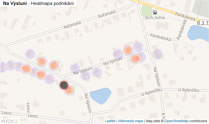 Mapa Na Výsluní - Firmy v ulici.