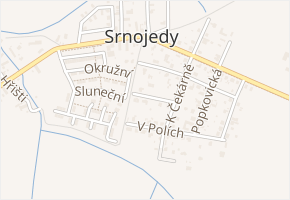 Na Mokřinách v obci Srnojedy - mapa ulice