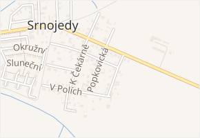 Popkovická v obci Srnojedy - mapa ulice