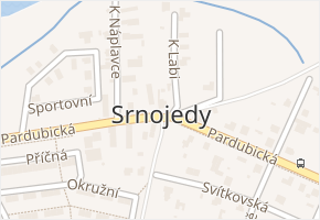 Srnojedy v obci Srnojedy - mapa části obce