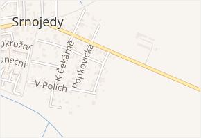 V Zahrádkách v obci Srnojedy - mapa ulice