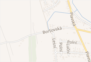 Boršovská v obci Srubec - mapa ulice