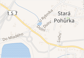 Dolní v obci Srubec - mapa ulice