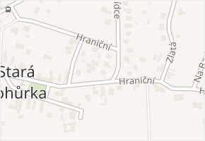 Hraniční v obci Srubec - mapa ulice