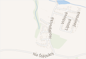 Hůrecká v obci Srubec - mapa ulice