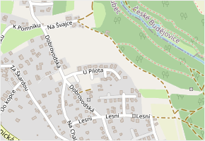 U Pilota v obci Srubec - mapa ulice
