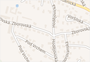 Zborovská v obci Srubec - mapa ulice