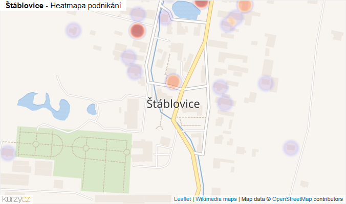 Mapa Štáblovice - Firmy v části obce.