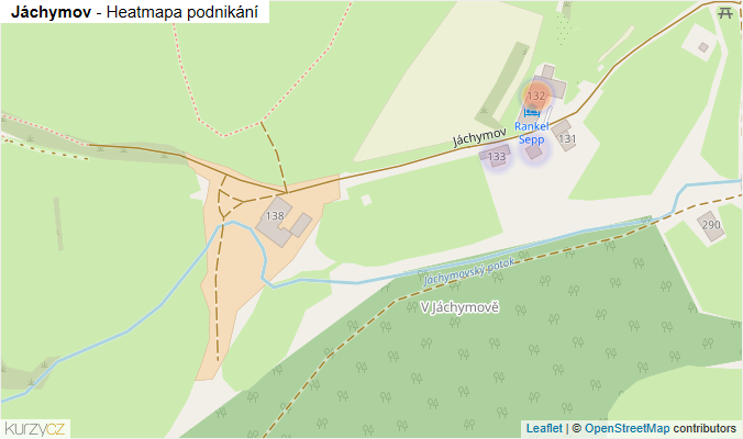 Mapa Jáchymov - Firmy v ulici.