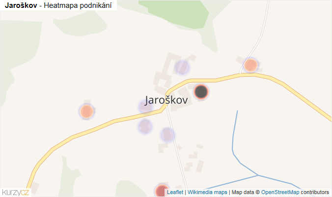 Mapa Jaroškov - Firmy v části obce.