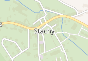 Stachy v obci Stachy - mapa části obce