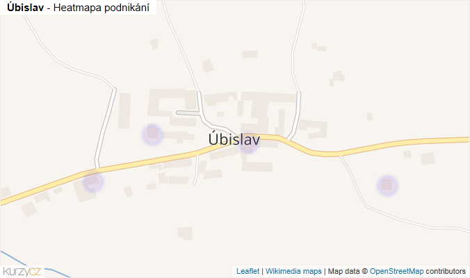 Mapa Úbislav - Firmy v části obce.