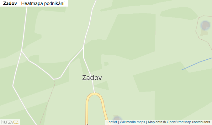 Mapa Zadov - Firmy v ulici.
