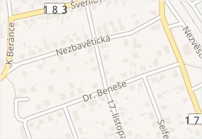 17. listopadu v obci Šťáhlavy - mapa ulice