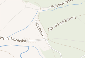 Na Boru v obci Šťáhlavy - mapa ulice