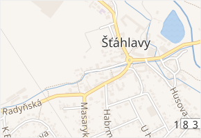 Na potoce v obci Šťáhlavy - mapa ulice