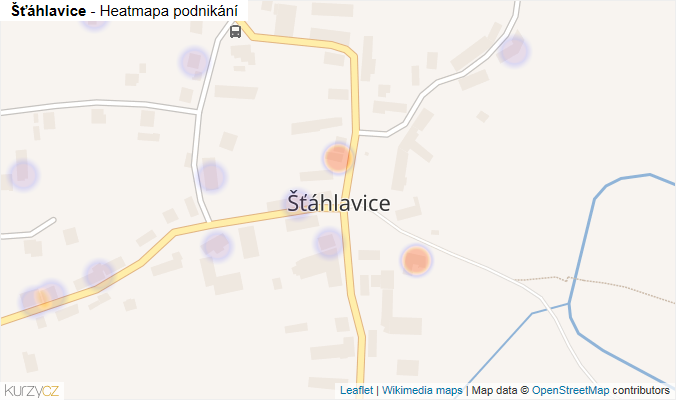 Mapa Šťáhlavice - Firmy v části obce.