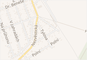 Tylova v obci Šťáhlavy - mapa ulice