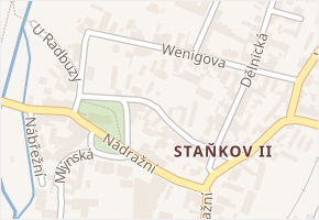 Mathauserova v obci Staňkov - mapa ulice