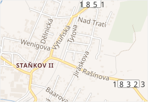 Smetanova v obci Staňkov - mapa ulice