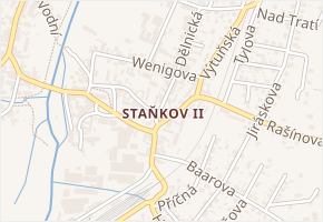 Staňkov II v obci Staňkov - mapa části obce