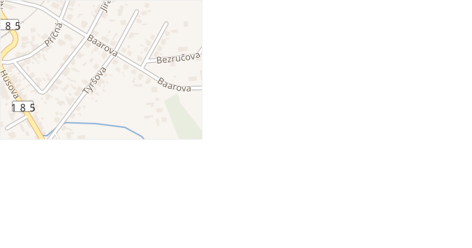Tyršova v obci Staňkov - mapa ulice