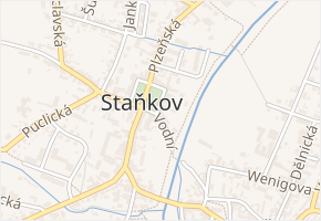 Vodní v obci Staňkov - mapa ulice