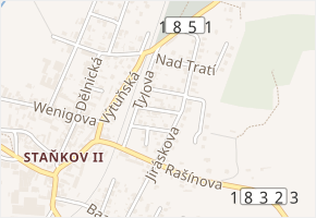 Vyšehradská v obci Staňkov - mapa ulice
