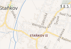 Wenigova v obci Staňkov - mapa ulice
