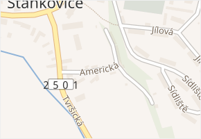 Americká v obci Staňkovice - mapa ulice