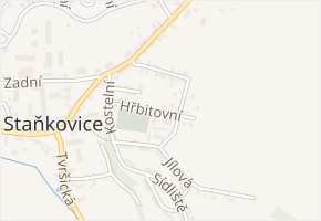 Hřbitovní v obci Staňkovice - mapa ulice