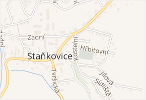Kostelní v obci Staňkovice - mapa ulice