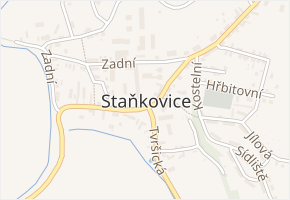 Sluneční v obci Staňkovice - mapa ulice