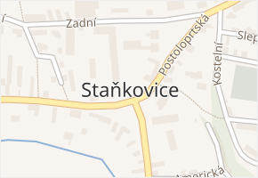Staňkovice v obci Staňkovice - mapa části obce