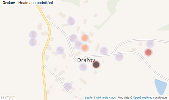 Mapa Dražov - Firmy v části obce.