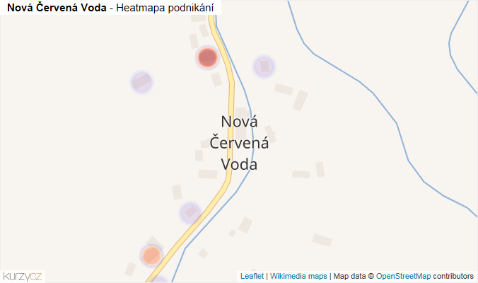Mapa Nová Červená Voda - Firmy v části obce.