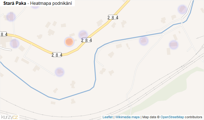 Mapa Stará Paka - Firmy v obci.