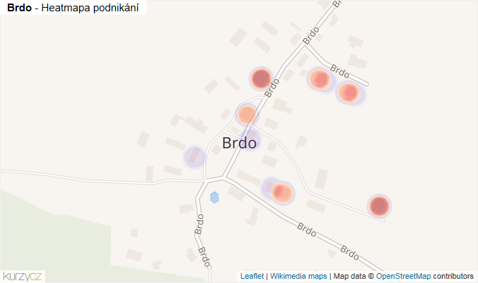 Mapa Brdo - Firmy v části obce.