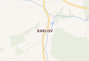 Karlov v obci Stará Paka - mapa části obce