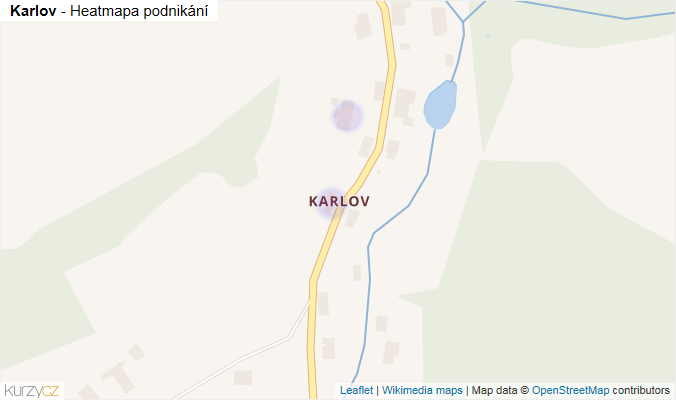 Mapa Karlov - Firmy v části obce.