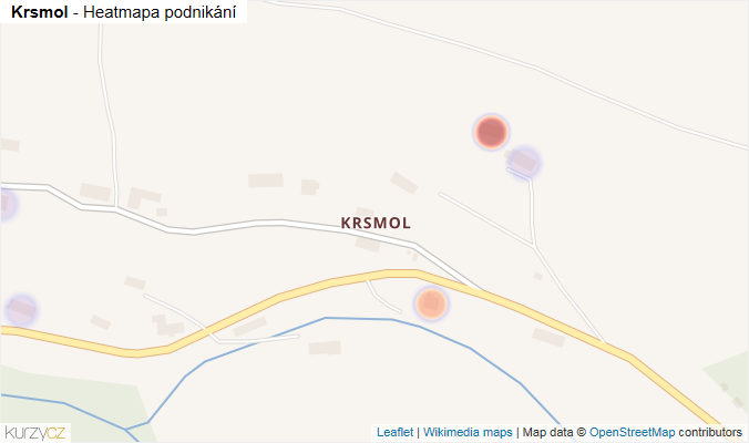 Mapa Krsmol - Firmy v části obce.
