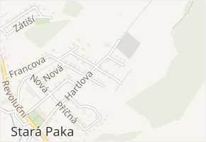 Pod Horama v obci Stará Paka - mapa ulice